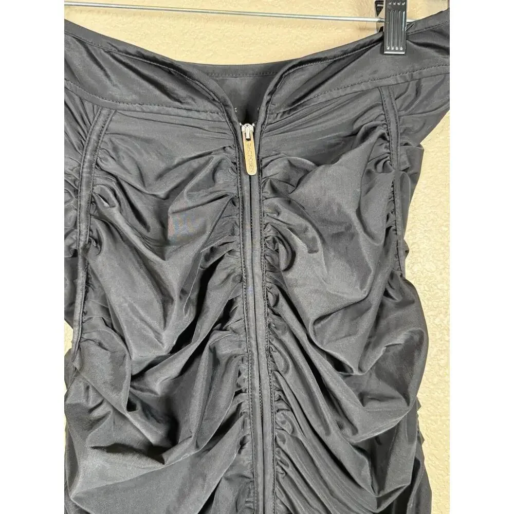 Zac Posen‎ for Target Women Ruched Sz M Pencil Skirt with Front Zipper Black